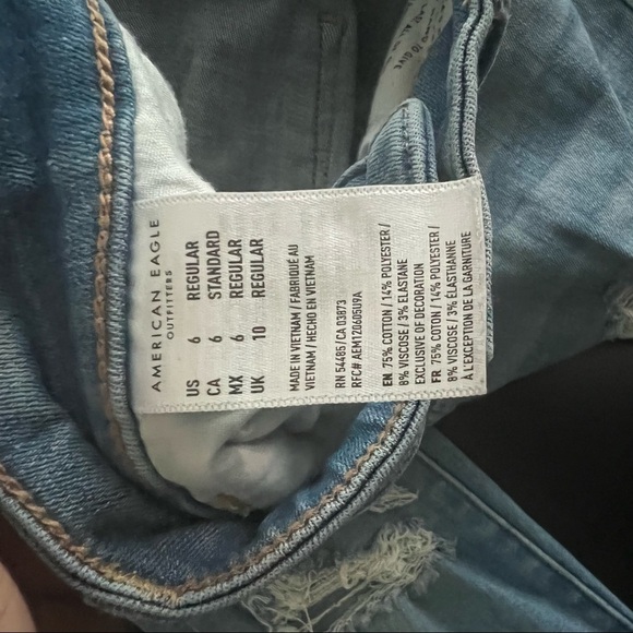 American Eagle Skinny Jeans Light Blue Size 6 - Picture 7 of 7